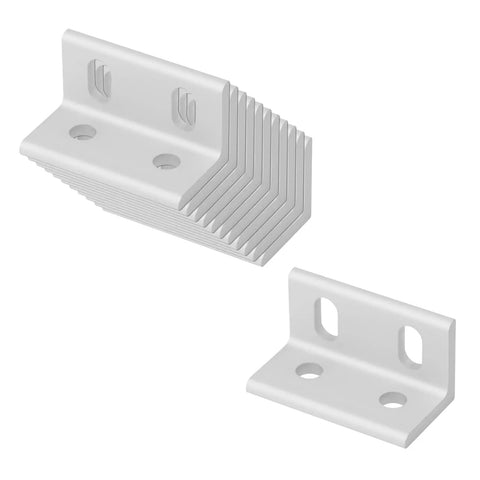 Heavy Duty 12 Pack 4 Hole Slotted Inside Corner Brackets For 2020 And 2040 T Slot Aluminum Profiles showing L shaped mounts