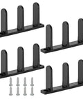 Universal Black Sliding Door Bottom Guides Set, 4 Pack With Screws, ABS Floor Track Roller Guides For 1-3/8 Inch Cabinet And Closet Doors