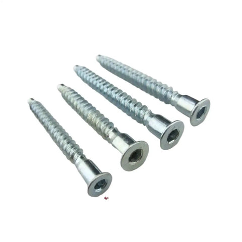 1000Pcs Hex Socket Countersunk Head Furniture Confirmat Screws For Wood DIY Knock Down Connectors M6x40mm Heavy Duty Steel