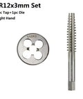 Premium HSS Trapezoidal Tap And Die Set 2 Piece Right Hand Machine Kit For Precision Metalworking Threading Projects With Durable Steel Construction That Slaps And Gets The Job Done Super Fast. TR12x3mm tap and die set