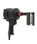 Beefy Pneumatic Hole Punch Tool With 360 Degree Rotating Head And 0 To 1.73 Inch Adjustable Margin Edge Guide showcased from the side