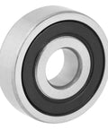 6200 2RS Ball Bearings Set Steel Double Rubber Sealed 10 X 30 X 9mm Low Noise Wheel Bearing Kit For Machinery Equipment Electrical Instruments And Toys High Precision 10 Pack, black seal view