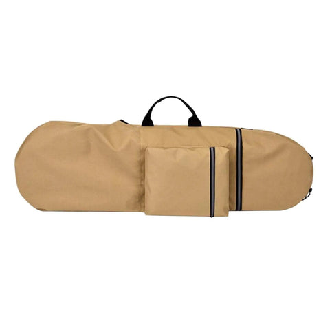 Ride-Ready Skateboard Backpack For Longboards And Electric Boards, Durable Carry Case With Adjustable Shoulder Straps And Handle, Khaki