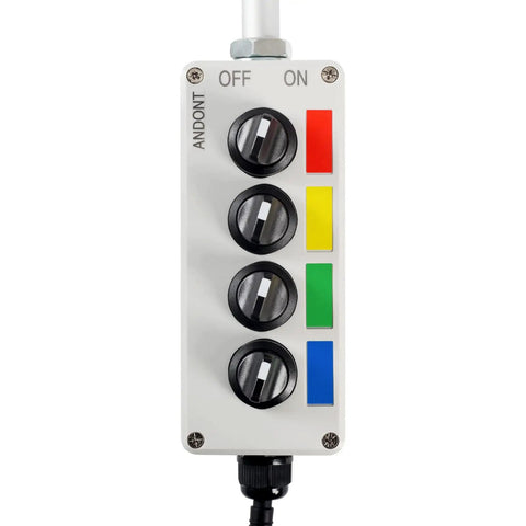 Top Notch Four Stack Led Andon Tower Light With Built In Buzzer For Industrial Workstations Providing Dead Reliable Visual Status Signaling To Kickstart Production Lines And Give Your Lean Workflow A Serious Edge