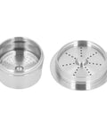 Heavy Duty Reusable Coffee Pods With Double Stainless Steel Filters For Tchibo Machines, featuring double filter design.