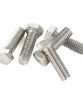 Hex Head Bolt With Fully Threaded Shaft Half Inch Diameter 13 Threads Per Inch Two Inches Long Stainless Steel 304 Plain Finish