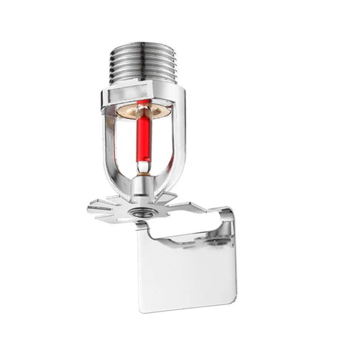 Heavy Duty Fire Sprinkler Head Five Pack With Slick Chrome Plated Brass Construction And Speedy 155 Degree Glass Bulb Activation detail view.