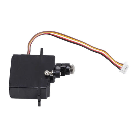 High Performance Five Wire RC Servo For One Eight Scale Remote Cars showing motor, five wire assembly, and connector.