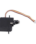 Premium Five Wire RC Servo For One Eight Scale Remote Control Models smooth handling, featuring a black housing and multi-colored wires.