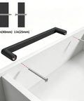 Five Pack 128mm Edge Black Hidden Drawer Cabinet Handles Aluminum Alloy Finger Edge Pull Concealed Back Mount Dresser Pulls