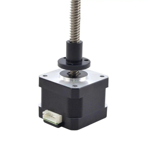 No Fuss External Linear Stepper Motor With 34 Mm Stack Plus T8 Lead Screw providing smooth vertical movement for 3D printer builds.