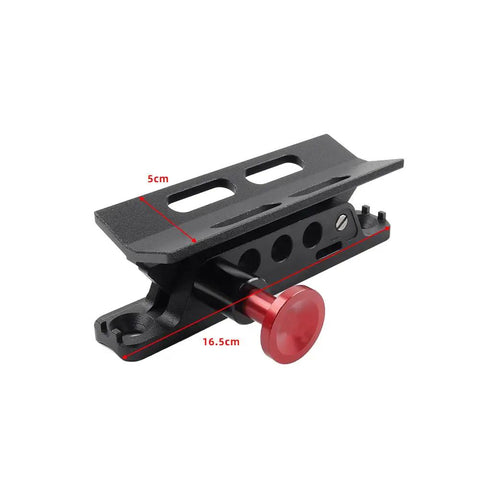 5 Pcs Quick Release Roll Bar Fire Extinguisher Mount Holder Bracket Rugged Aluminum Safety Rig For UTV Off Road Jeep Wrangler Polaris Yamaha Kawasaki Can Am Setup Dope Black And Red Strap Kit For Your Rig, aluminum bracket with red pin.
