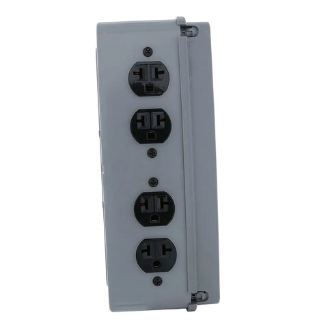 Side view of Spartan Series 8 Light Grow Controller For 240V Setups With Dual Trigger Cords Delay Start Scheduling Universal Outlets