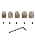 32P 3.175mm Pinion Gear Set 12T 13T 14T 15T 16T with hex key for 1 10 RC car motors, dope metal construction