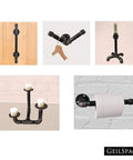 Collection of fixtures using Three Quarter Inch Malleable Iron Tee Fitting For DIY Industrial Shelving And Furniture Decor