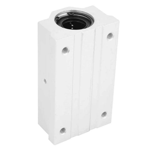 25mm Linear Motion Ball Bearing Slider Bushing For CNC And 3D Printer Axes Alloy Long Guide Rail Stainless Steel Hardware Boss Grade Built To Last High Precision Smooth Glide Durable Sliding Block For Reliable Motion, white bearing block