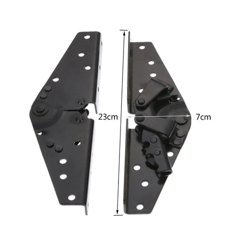 Adjustable Three-Position Sofa Bed Angle Mechanism Hinges for backrest and seat, heavy duty black furniture hardware fittings.