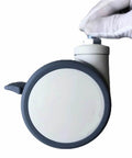 Take Your Rolling Game To The Next Level With These Tough 4 Inch Dual Casters Featuring Soft Rubber Treads And Silent Ball Bearings For Hospital Carts And Heavy Gear 2 Pack, side view of caster wheel.
