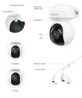 Diagram of 4K PoE Outdoor Security Camera With 355 Degree Pan And 50 Degree Tilt Color Night Vision Auto Tracking Smart Detection