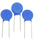 10 Pieces 14D681K 680V Disc Varistor Piezoresistor 14mm Go To Surge Protection For Electronics And Power Supplies Metal Oxide MOV Chip For Boards Plus Minus Ten Percent Tolerance, blue disc varistors with lead wires