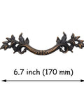 Brown European Style Vintage Drawer Pulls Set Of 2 For Cabinets Doors Dressers And Closets 6.7 inch (170mm) zinc alloy handle