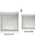 Square Paving Mold for Concrete Stone Bricks Do It Yourself Patio and Driveway Pattern Kit with two sizes in view