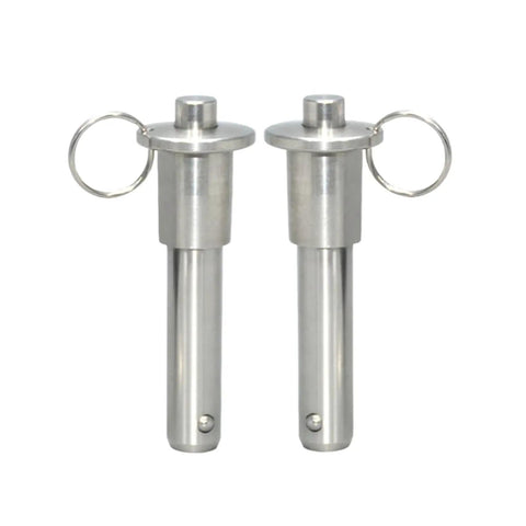Dope 5mm Stainless Steel Quick Release Pin For Tool-Free Clamping Gear With Solid Button Locking Mechanism, showing two durable steel pins.
