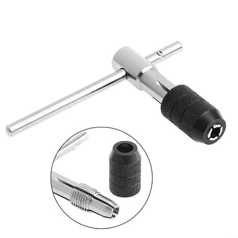 Heavy Duty Adjustable Ratcheting Tap Wrench With T Handle Screwdriver Die Tool For M3 To M6 Alloy Steel Perfect Fast Machine Repair In The Shop, alloy steel tap wrench