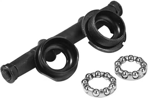 Mountain Bike Bottom Bracket Crank Axle Set With Square Taper For Everyday Rides showing bowls and bearing retainers