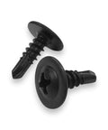 150 Count Pro Grade Heavy Duty Self Drilling Sheet Metal Screws With Phillips Modified Truss Head One Half Inch Long Black Phosphate Finish Self Tapping For Quick One Step Install On Metal Studs And Wire Lath