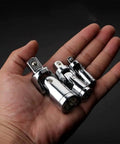 Ultimate 16-Inch Chrome Socket Extension Kit With 4 Adapters And 3 Universal Joints For 1/4 3/8 And 1/2 Inch Drive Auto Garage Repair Projects That Hit The Spot chrome universal joints in hand