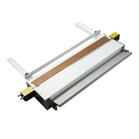 Top Tier Acrylic Heat Bender Boasting Water Cooled Angle Regulator for smooth PVC forming, silver housing, portable setup.