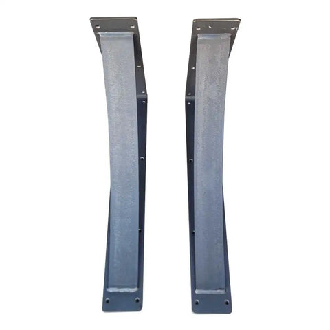 Rock Solid Heavy Duty Natural Steel L Brackets For Wall Shelving And Bar Countertops Ultra Thick Hand Welded Metal Supports, front view.