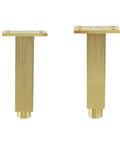 Heavy Duty 4.7 Inch Furniture Legs Set Of 4 With Industrial Steel Design And Adjustable Height 0 To 6mm shown in gold finish