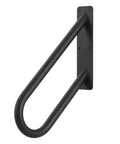 Built Tough Heavy Duty Metal Handrails U Shaped Safety Grab Bars Featuring Non Slip Black Powder Coating For Rugged Wall Mount Outdoor Indoor Stairs Porch Access, black metal grab bar.