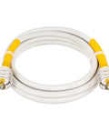 6ft White RG8x Coax Cable UHF Male To Male For CB Radio Ham Radio VHF Antennas Marine Gear Antenna Analyzer Monitor Tuner Dummy Load SWR Meter Ultra Low Loss White Marine Cable