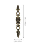 Antique Bronze Cabinet Pulls 6.88 Inch Zinc Alloy Wardrobe Drawer Handles Vintage Carved Hardware for Bedroom Dresser