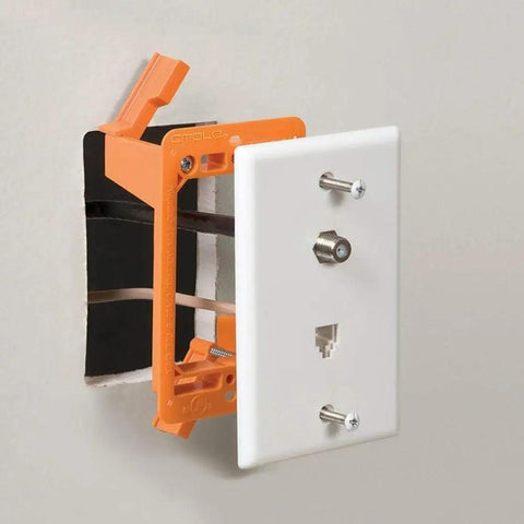 Low Voltage Dual Gang Mounting Bracket for Drywall Backless Old Work Wall Plate, 2-Gang, Plug-and-Play, Easy Install