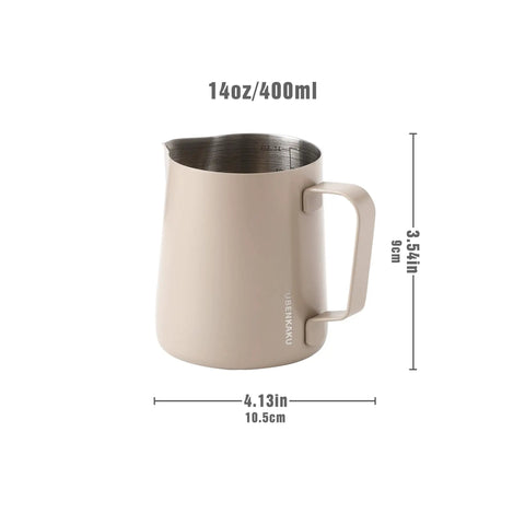 Stainless Steel Milk Frothing Pitcher With 14oz And 20oz Capacity For Latte Art And Espresso Steam Pouring Precision Barista Grade