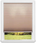 No Tools Needed Easy Lift Cordless Pleated Light Filtering Window Shade Trim At Home Install Natural Fabric 36 Wide 64 Long Fits 19 To 36 Inch Windows Providing Privacy With Soft Light