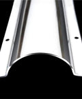 Close-up of Stainless Steel Cable Raceway Cover For Office And Home Desks, Metal Cord Concealer With Screws, 4.5 inch width