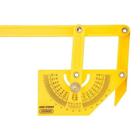 Handy Plastic Protractor And Angle Finder Set For Inside Outside And Sloped Angles 0 To 180 Degrees Four Piece Yellow