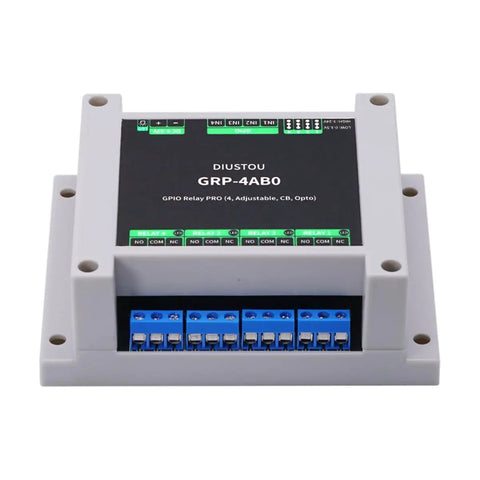 Optocoupler Isolated GPIO Relay Module, 4 Channel, Dual Mode High And Low Level Trigger, industrial-grade relay board front view