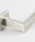 Close-up of Built To Last Heavy Duty Wall Mounted Towel Rack With Square Base And Thick SUS304 Stainless Steel Towel Bar In Brushed Nickel Finish 24 Inch