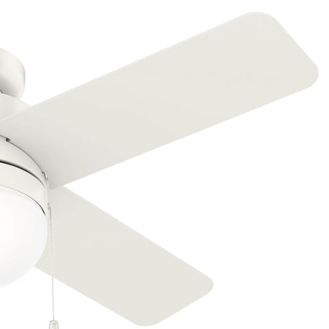 Timpani 44 Inch Ceiling Fan Fresh White With Reversible Motor For Seasonal Cooling And Warm Air Circulation, blade detail view