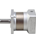 Side view of Planetary Gearbox For Nema 23 Stepper Motor 5 To 1 Gear Ratio With 15 Arc Min Backlash 6.35mm Shaft 57mm Flange Metal Reducer.