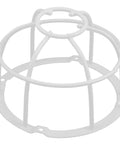 Built Damn Tough Fire Sprinkler Head Protector Wire Cage Guard For Ceiling Mount Installations, white steel design, durable.
