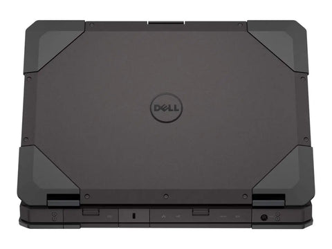 Rock Solid 14 Inch Rugged Business Laptop With Intel Core I5 Processor 16GB Ram 256GB Solid State Drive IP65 Weather Sealed Chassis Windows 11 Pro back view showing durable design and ports.