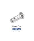 Clevis Pins 5mm x 12mm, 20 Pcs, Single Hole Flat Head, Heavy Duty 304 Stainless Steel Fasteners For Metal Devices, Furniture Installation, Industrial DIY Projects, Hinges And Shafts; stainless clevis pin