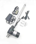Beefy 110V Linear Actuator 6000N 1320Lbs Heavy Duty With 0.16 In/s Speed 250mm Stroke Includes Power Supply Electric Adjustment Button Mounting Bracket Aluminum Alloy Dustproof Waterproof For Medical Auto Car, with actuator, power supply, button, brackets